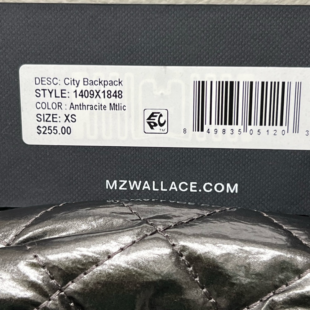 NEW MZ Wallace City Backpack in Anthracite Metallic - Picture 4 of 6
